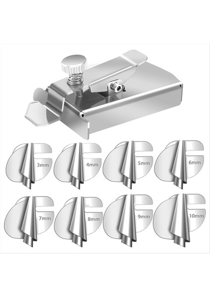 9 Adet Dikişli Haddelenmiş Hemmer Ayak Şarkıcı Manyetik Dikiş Kılavuzu 3-10 mm Genişliğinde Haddelenmiş Etek Basıncı (Yurt Dışından)