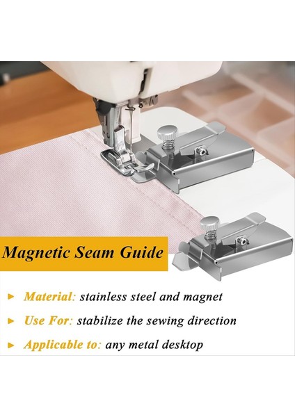 9 Adet Dikişli Haddelenmiş Hemmer Ayak Şarkıcı Manyetik Dikiş Kılavuzu 3-10 mm Genişliğinde Haddelenmiş Etek Basıncı (Yurt Dışından) fırsatları
