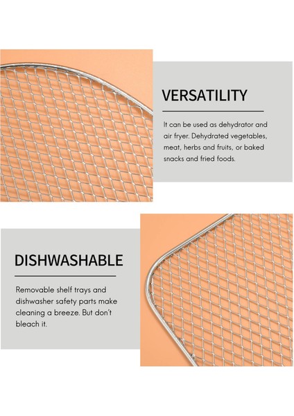 Hava Fritöz Fırını Için Kurşun Rafı, 6 Quart Hava Fritöz Aksesuarları, Susuz Meyve ve Et, Hava Rafı, Dehidrasyon Tepsisi 3 Pc (Yurt Dışından) indirimleri