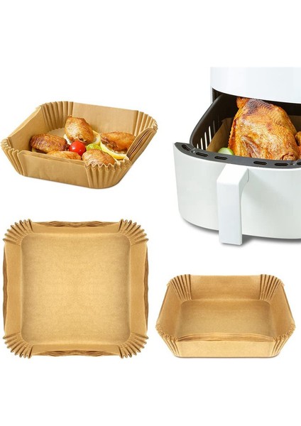 100 Adet Hava Fritöz Kağıt Astarı, Yapışmaz Tek Kullanımlık Hava Fritöz Astarları, Kare Kağıt, Pişirme Için Parşömen Kağıdı (Yurt Dışından) indirimleri