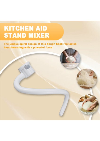 Spiral Kaplamalı Metal Hamur Hook Spiral Kaplamalı Metal Hamur Kancası - Mutfak Stand Mikser Kase Kaldırma Modelleri (Yurt Dışından) indirimleri