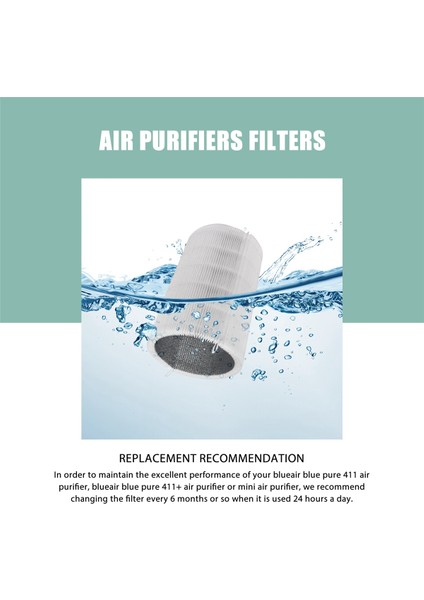 Blueair Blue Pure 411/411+ &amp; Blueair 3210 Hava Temizleme Filtresi Aktif Karbon Filtresi Için Yedek Filtre (Yurt Dışından) fırsatları