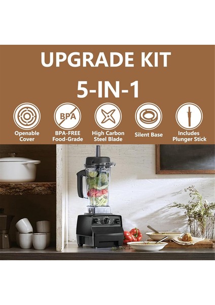 Vitamix Blender Sürahi 64OZ Için Kurcalama Ile, 5200 Vitamix Yedek Konteyner Için, 5000 6300 7500 PRO200/500/750 Serisi (Yurt Dışından) modelleri