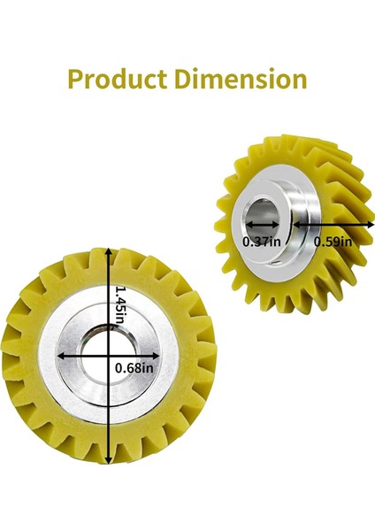 W10112253 Mikser Solucan Dişli &amp; W10380496 Karbon Fırçaları Whirlpool ve Kitchenaid Mikser Için Parçayı Değiştirin 4162897 (Yurt Dışından) fırsatları