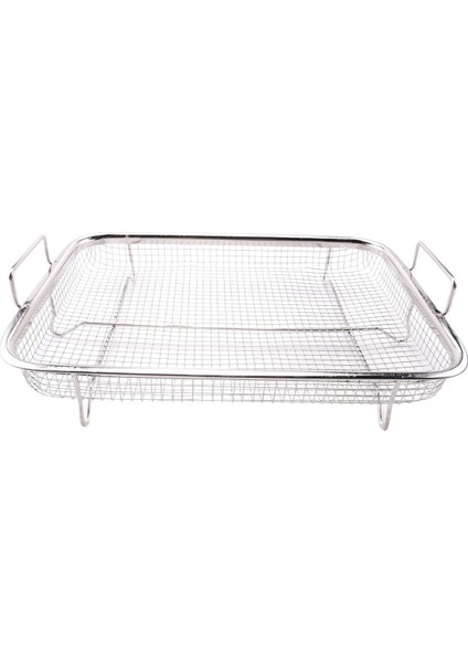 Fırın Için Hava Fritöz Sepeti, Paslanmaz Çelik Kırıcı Tepsi ve Tava, Fırında Lüks Hava Kızartması, 2 Parçalı Set, Izgara Için (Yurt Dışından) indirimleri