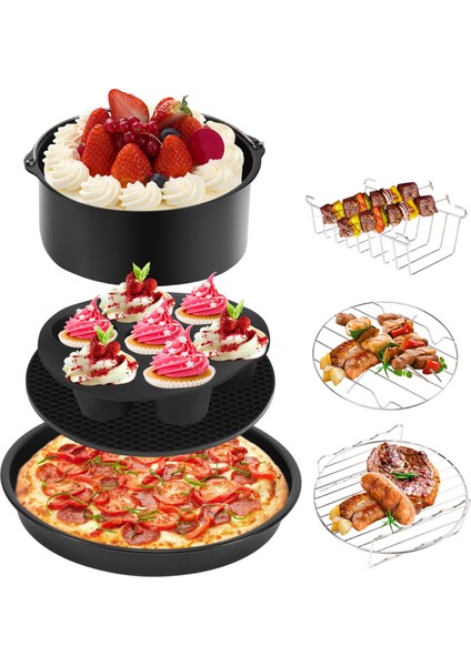 7 Set Basınçlı Ocak, Vapur ve Hava Fritözü Bakeware Aksesuarları Ninja Foodi Için Uyumlu 5 ve 6.5 ve 8 Qt OP101, OP301, OP302 (Yurt Dışından)