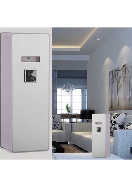 LCD Otomatik Aerosol Dispenser Otel Zamanlı Uzaktan Kumanda Koku Püskürtücü Parfüm Indüksiyon Sprey Makinesi, Gümüş (Yurt Dışından) modelleri