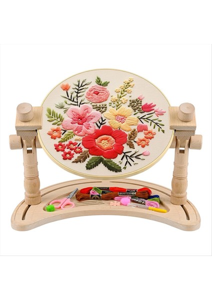 Nakış Çember Standı Ayarlanabilir - 360 ° Döndürülmüş Nakış Çerçevesi Standı, Nakış Eli Işi Sanat Zanaat (Yurt Dışından)