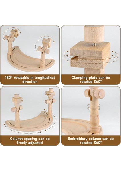 Nakış Çember Standı Ayarlanabilir - 360 ° Döndürülmüş Nakış Çerçevesi Standı, Nakış Eli Işi Sanat Zanaat (Yurt Dışından) fiyatları