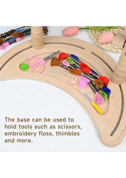 Nakış Çember Standı Ayarlanabilir - 360 ° Döndürülmüş Nakış Çerçevesi Standı, Nakış Eli Işi Sanat Zanaat (Yurt Dışından) fırsatları