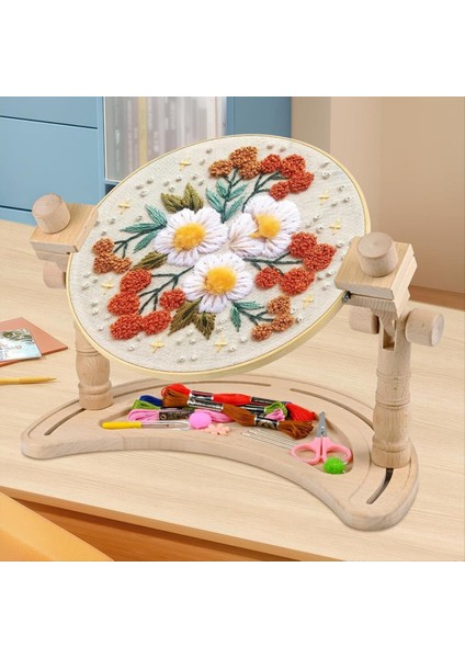 Nakış Çember Standı Ayarlanabilir - 360 ° Döndürülmüş Nakış Çerçevesi Standı, Nakış Eli Işi Sanat Zanaat (Yurt Dışından) indirimleri