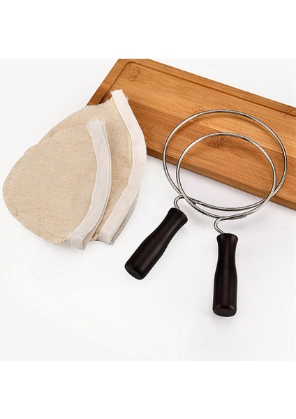 Yeniden Kullanılabilir Kahve Filtre Çantası Paslanmaz Çelik Saplı Bez Süzgeci Bırakma Potu Örgü El Yapımı Kahve Aletleri Çay Filtresi A (Yurt Dışından) fırsatları