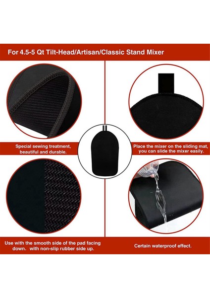 Kitchenaid Pad Için 2 Adet Kauçuk Kayma Önleyici Ped Sürgülü Makine Ped Mutfak Aletleri Ped (38CMX22CMX3MM) (Yurt Dışından) modelleri