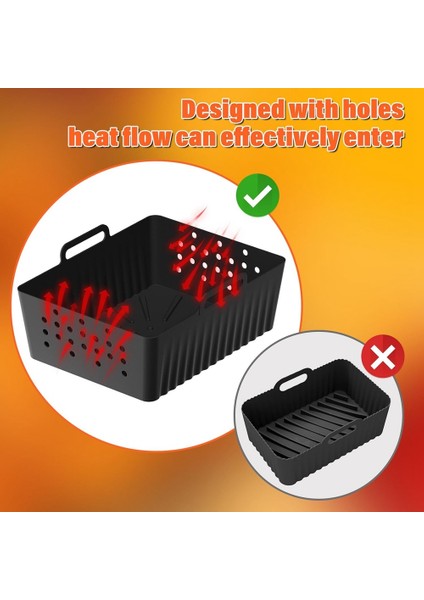 Ninjia Için 2pcs Hava Fritöz Silikon Astarlar SL400UK/SL401 Sepet Hava Fritöz Yeniden Kullanılabilir Hava Fritöz Pot Aksesuarları Siyah (Yurt Dışından) fiyatları