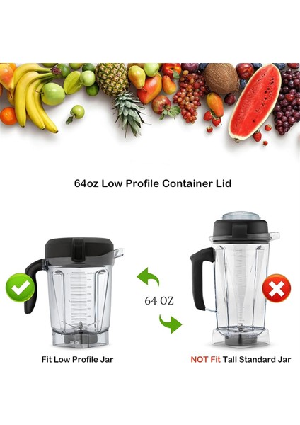 Vitamix Kapak Değiştirme Için, Vitamix Blender Explorian Classic C/g Propel Serisi Için Düşük Profilli 64 Oz Kapak (Yurt Dışından) fırsatları