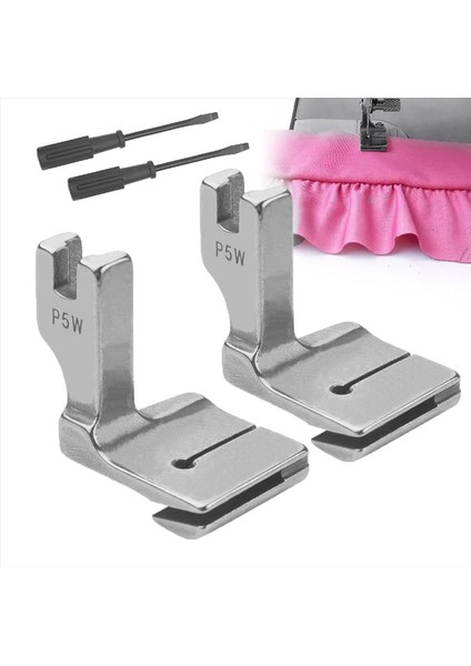 2pcs Borulama Dikiş Makinesi Baskı Ayağı, Plealed/shirring Baskı Ayağı Toplama Endüstriyel Dikiş Makinesi Için P5W (Yurt Dışından) fiyatları