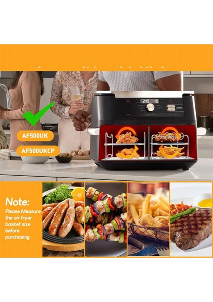 2pcs Hava Fritöz Rafı, Hava Fritözü Çift Katmanlı Raf, Çok Amaçlı Hava Fritöz Aksesuarları, 5 Sokak ile Izgara Rafı (Yurt Dışından) indirimleri