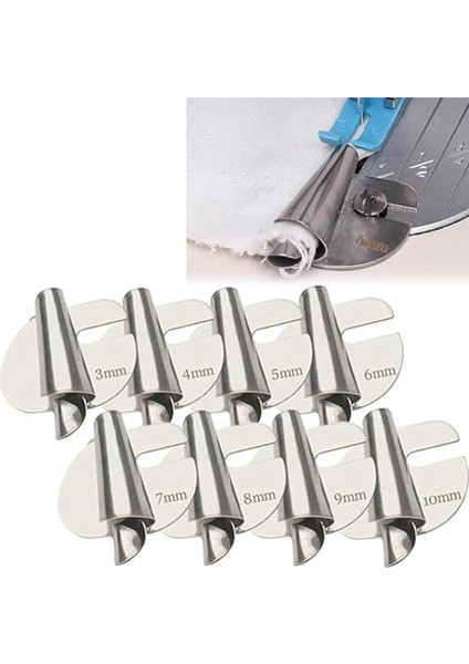 8pcs Evrensel Dikiş Haddelenmiş Hemmer Ayağı, 3-10MM Haddelenmiş Hem Presser Ayağı, Dikiş Makinesi Geniş Haddelenmiş Hem Presser Ayağı (Yurt Dışından) fiyatları