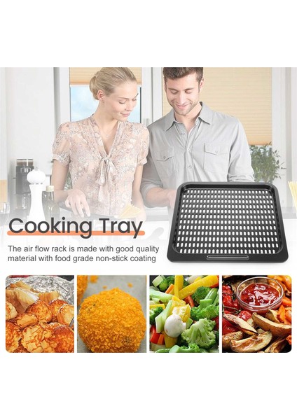 2pcs Pişirme Tepsisi Değiştirme, 10 Qt Örgü Pişirme Rafı Hava Fritöz Aksesuarları, Hava Fritöz Fırını, Bulaşık Makinesi Kasası (10 Qt) (Yurt Dışından) indirimleri