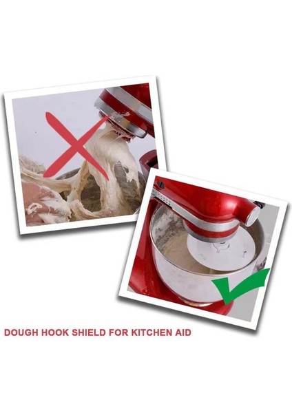 Kitchenaid Için Hamur Kanca Kalkanı 4.5-5 Qt Tilt-Head Stand Mikser Sıçrama Koruması Malzemeler Için (Yurt Dışından) modelleri