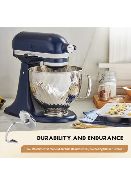 Paslanmaz Çelik Hamur Kancası Ek Mutfaklı Için 4.5-5 Quart Tilt Head Stand Mixer, Yedek Parçalar Ekmek Kancaları (Yurt Dışından) indirimleri