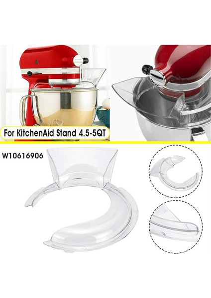 Kitchenaid Için 4.5-5qt Eğim Kafası Mikser Hamur Çırpıcı ve Güvenli Uyum Dökme Kalkan Eki Paslanmaz Düz Çırpıcı (Yurt Dışından) indirimleri