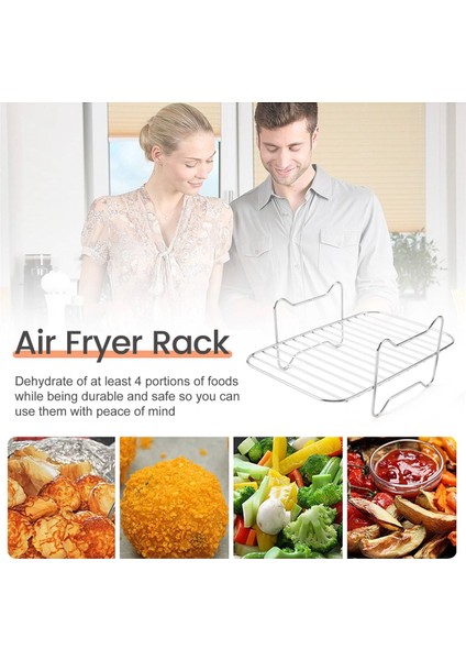 Çift Sepet Hava Fritözleri Için Hava Fritöz Rafı, Ninja Foodi DZ201/401 Için Uyumlu Hava Fritöz Aksesuarları (Yurt Dışından) fırsatları