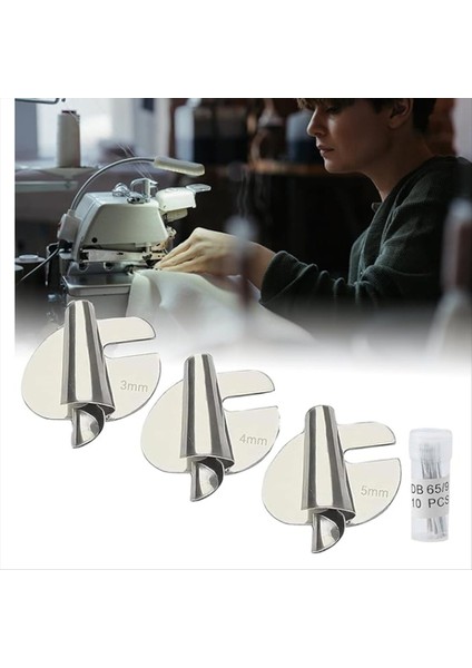 3pcs Dikiş Haddelenmiş Hemmer Ayağı, 6/7/8mm Genişliğinde Haddelenmiş Basınç Ayağı, 10 Adet Iğne ile Dikiş Makinesi Baskısı Ayağı (Yurt Dışından) fiyatları