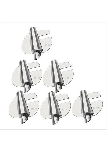 6pcs Dikiş Haddelenmiş Hemmer Ayağı, 5MM-10MM 6 Boyutlar Geniş Haddelenmiş Basınç Ayak Dikiş Makinesi Basınç Ayak Hemmer Ayağı (Yurt Dışından)