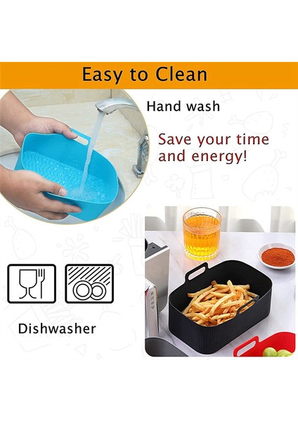 Ninja Air Fritöz Ikili Için Hava Fritöz Yatırları, Ninja Hava Fritöz Aksesuarları Için Yeniden Kullanılabilir Hava Fritöz Silikon Astarı, Siyah (Yurt Dışından) fırsatları