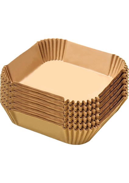 200PCS Hava Fritöz Astarları Tek Kullanımlık, 9 Inç Kare Hava Fritöz Parşömen Kağıt Astarları 5-8qtair Fritöz, Yapışmaz Su Geçirmez (Yurt Dışından)