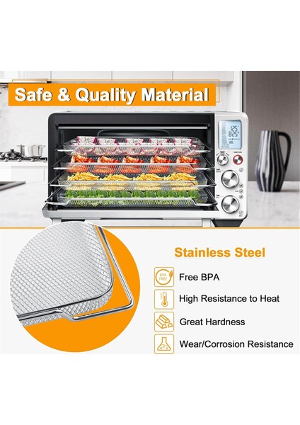 Hava Fry Sepet Breville Akıllı Fırın Yedek Air Fritöz Pro BOV900BSS, Mesh Sepet BOV900 Akıllı Hava Fry Fırın, 3pcs (Yurt Dışından) indirimleri