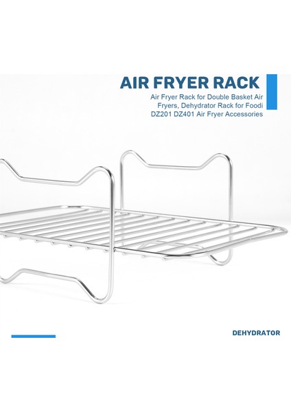 Çift Sepet Için Hava Fritöz Rafı Hava Fritörleri, Ninja Foodi Için Kurutucu Rafı DZ201 DZ401 Hava Fritöz Aksesuarları (Yurt Dışından) fırsatları