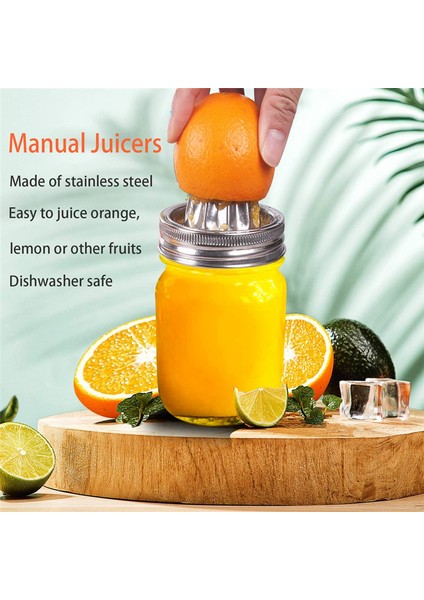 2pcs Kavanoz Paslanmaz Çelik Meyve Strakacı Kapak Narenciye Raybası Mason Kavanoz Lim Meydiri Meyvesi Manuel Narenciye Sunucu Geniş Ağız Kapağı (Yurt Dışından) indirimleri