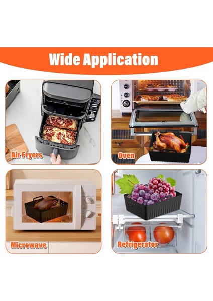 2pcs Ninjia SL400UK/SL401 Sepet Hava Fritözü Yeniden Kullanılabilir Hava Fritöz Pot Aksesuarları Gri (Yurt Dışından) indirimleri