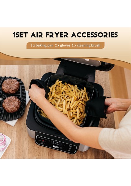 6. 5 Qt ve 8 Qt Ninja Foodi, Hava Fritöz Pişirme Kiti, Yapışmaz Kaplama, Bulaşık Makinesi Güvenli Hava Fritöz Aksesuarları (Yurt Dışından) fırsatları