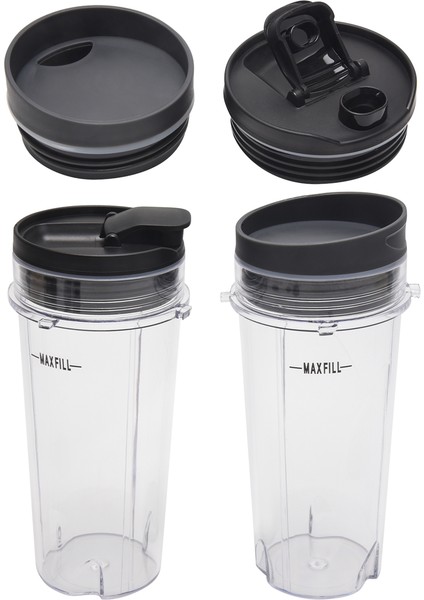 2 Adet Dört Kapaklı 16 Oz Fincan, Ninja BL660 BL770 BL740/QB3000/BL810 Blender Için Blender Yedek Parçalar Aksesuarları (Yurt Dışından)