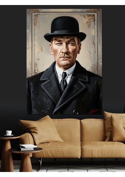 Mustafa Kemal Atatürk Portresi Dekoratif Kanvas - Mdf Ahşap Tablo fiyatları