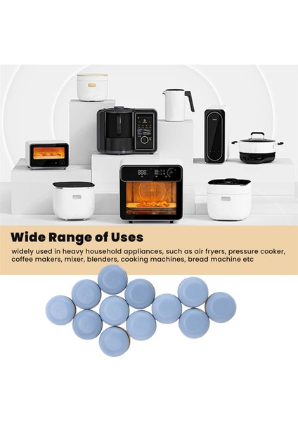 12 Adet Mutfak Cihazı Kaydırıcıları Sayaç, Yapışkan Caddy Kayan Tepsisi, Çoğu Kahve Makinesiyle Uyumlu, Hava Fritörleri (Yurt Dışından) indirimleri