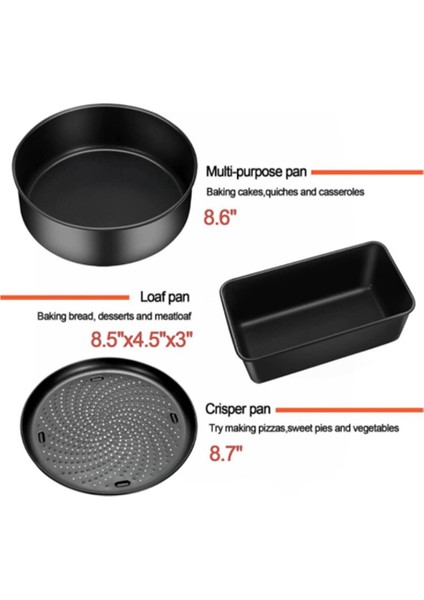 Ninja Foodi Için Pişirme Seti 6.5 Qt, 8 Qt Basınçlı Tencere + Hava Fritöz Fırın Kiti, Hava Fritöz Aksesuarları Seti (Yurt Dışından) indirimleri