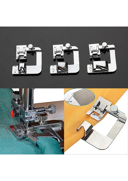 6pcs Haddelenmiş Baskı Ayağı, Geniş Haddelenmiş Ayak Seti, Çoğu Düşük Dikiş Makinesi Için Dar Hemmer Ayak Seti (Yurt Dışından) fırsatları