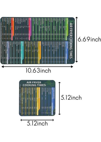 Airfryer Manyetik Pişirme Zaman Sayfaları Airfryer Aksesuarları Pişirme Süresi Hızlı Referans Kılavuzu Lezzetli Yemekler Için Sayfa (Yurt Dışından) modelleri