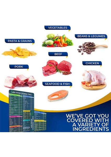 Airfryer Manyetik Pişirme Zaman Sayfaları Airfryer Aksesuarları Pişirme Süresi Hızlı Referans Kılavuzu Lezzetli Yemekler Için Sayfa (Yurt Dışından) fırsatları