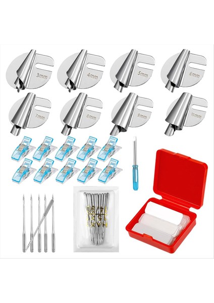 8 Pcs Dikiş Haddelenmiş Hemmer Ayak Seti 3-10MM 8 Boyutlar Haddelenmiş Hem Baskı Ayağı Dikiş Klipsleri ile Dikiş Iğneleri Ev Için (Yurt Dışından)