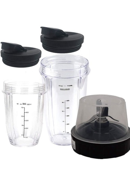 Yedek Parçalar 18OZ 24 Oz Fincan ve 1200W Ninja Auto-Iq Blender Için Spout Kapağı ile Bıçak (Yurt Dışından)