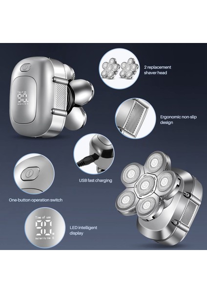 Kel Erkekler Için Kafa Tıraş Makinesi Elektrikli Tırnaklar Yükseltme Döner Tıraş Makinesi En Iyi Çırpıcı Insan Için Şarj Edilebilir Kel Erkek Ustura (Yurt Dışından) indirimleri