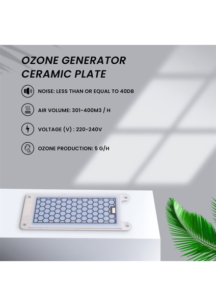 2 Adet Taşınabilir Seramik Ozon Jeneratörü Çift Entegre Seramik Plaka Ozonizer Hava Su Hava Temizleyicisi Parçalar-5g (Yurt Dışından) fiyatları