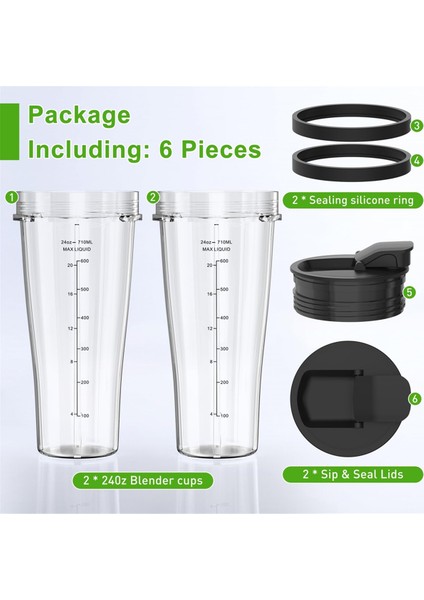 Ninja Için Blender Yedek Parçaları, Kapaklı 24OZ Ninja Blender Bardakları, Nutri Ninja Otomatik Iq Blender Için Blender Blade (Yurt Dışından) modelleri