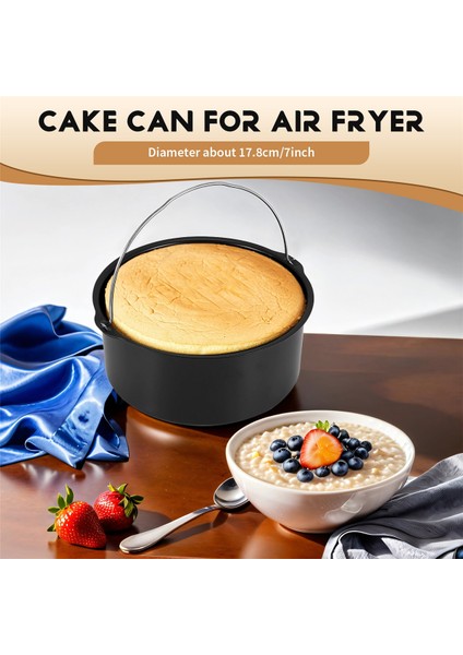 Kek Kutuları, Pizza Tavası, 3pcs/set Çelik Yuvarlak Hava Fritöz Fırın Yavaş Pişirici Aksesuarları Ev Mutfak Için Pasta Fıçısı Pişiriyor (Yurt Dışından) fırsatları