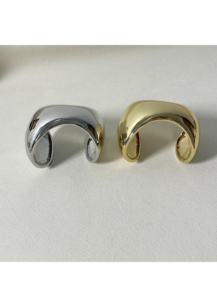 Parlak Yüzeyli Geometrik Kavisli Geniş Bileklik (Yurt Dışından) modelleri